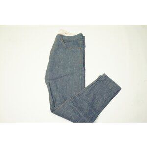 Isaia Napoli 5 Tasche Zip Linen Blend Mens Blue Jeans Denim Jeans 48 Brand New